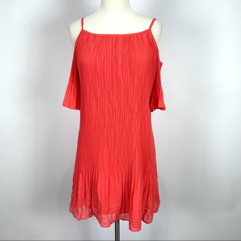DO+BE pleated off the shoulder mini dress
